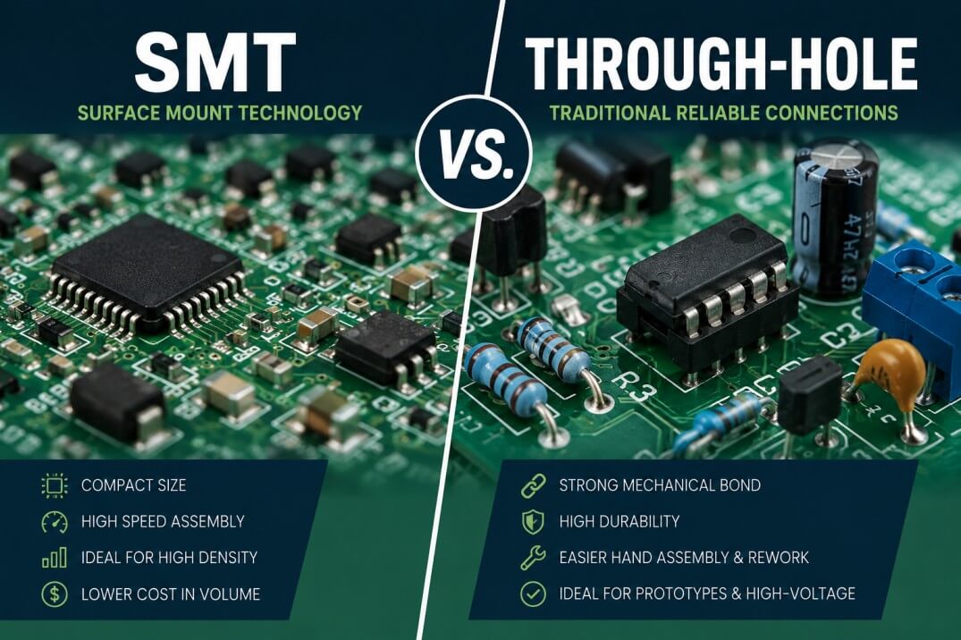 SMT vs. Through-Hole Assembly: Which PCB Technology Is Right for Your Product?